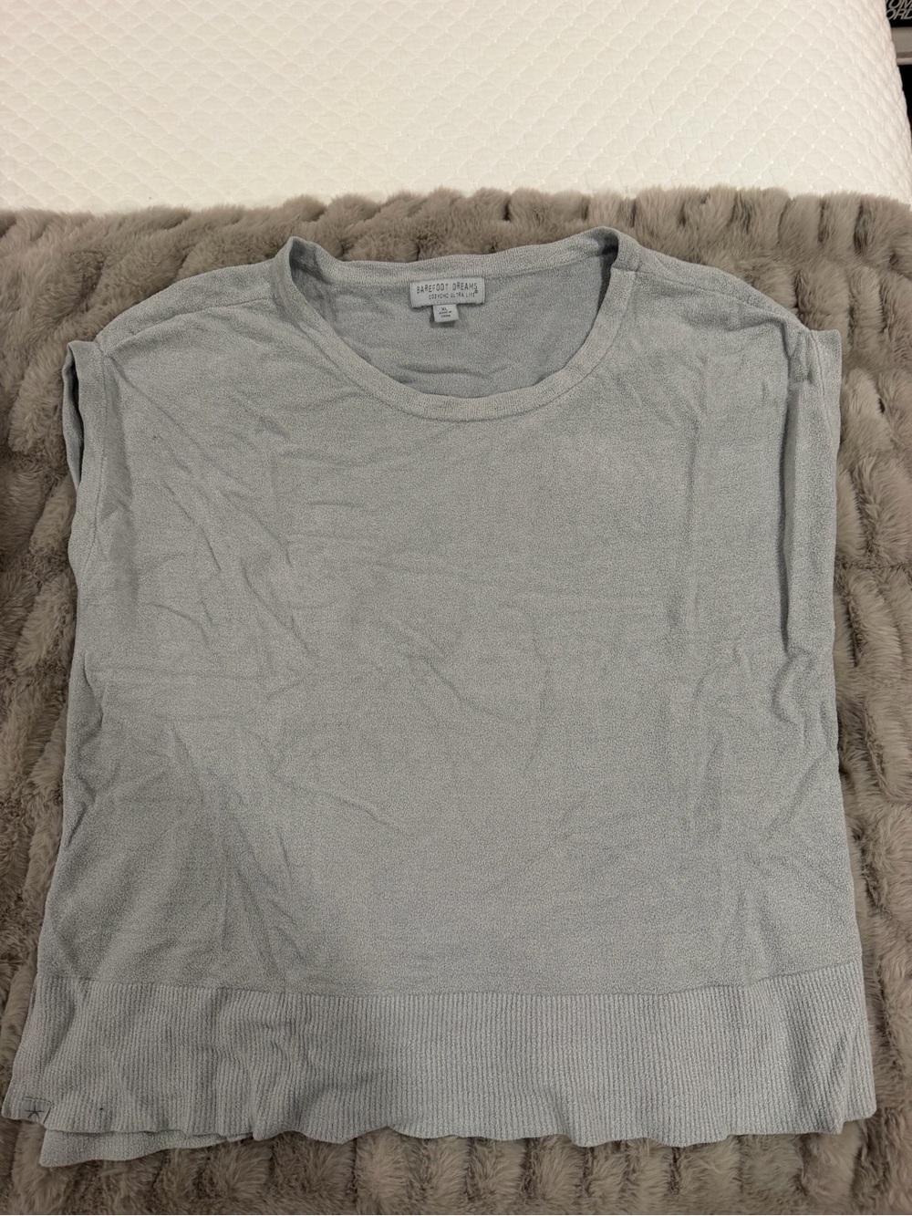 Barefoot Dreams Light Gray Women's Lightweight Knit Top